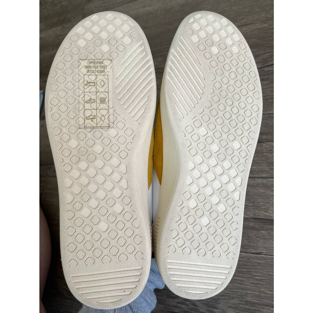 Everlane The ReLeather Court Sneaker White Mustard Yellow Size W6.5 M4.5 NWOB - Picture 6 of 7